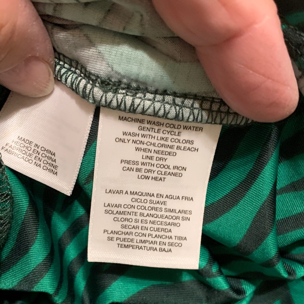 Green Zebra Print Wrap Dress - Picture 9 of 14